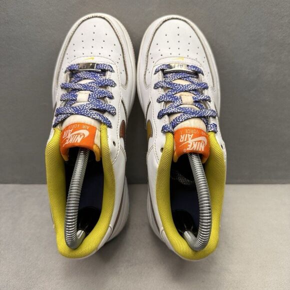 Womens 6.5 / 5Y Nike Air Force 1 Low LV8 Shoes White Magma Orange Multicolor - Picture 6 of 8